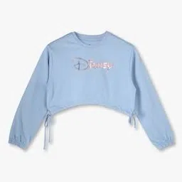 Girls Disney Applique Crop Sweatshirt-image-38