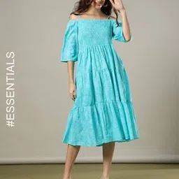 nyrika Women Floral Print Cotton Tiered Dress-picture-16