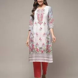 biba Women Floral Print Straight Kurta-picture-32