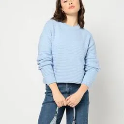 Women Striped Regular Fit Pullover-image-52