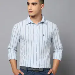 u.s. polo assn. Men Seersucker Striped Tailored Fit Shirt with Patch Pocket-picture-19
