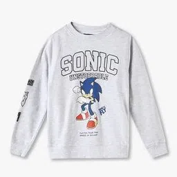 Boys Sonic Print Relaxed Fit Sweatshirt-image-42