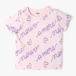 Girls Graphic Print Regular Fit Round-Neck T-Shirt-image-58