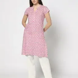 Women Floral Print Straight Kurta-image-83