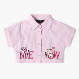 yousta Meow Embroidered Crop Shirt-picture-11
