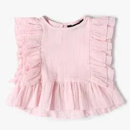 yousta Girls Round-Neck Top with Ruffle-picture-46