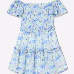 marks & spencer Printed Pure Poly Square-Neck Dress-picture-12