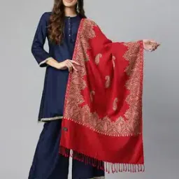 swi stylish Women Embroidered Wool Stole-picture-46