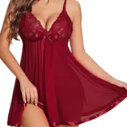 curvex Women Lace Babydoll with Panties-picture-15