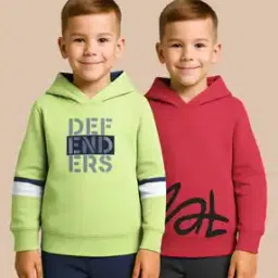 hellcat Boys Pack Of 2 Graphic Printed Regular Fit Hoodie Sweatshirts-picture-34