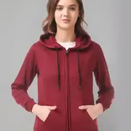 picpok  Women Regular Fit Zip Front Hoodie-picture-36