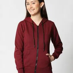 picpok  Women Regular Fit Zip Front Hoodie-picture-19