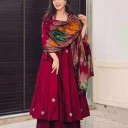 nyrika Women Embroidered Flared Kurta Set-picture-45