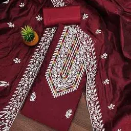 svaraa Women Embroidered 3-Piece Unstitched Dress Material-picture-27