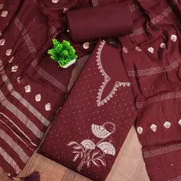 svaraa Women Embroidery Unstitched Dress Material-picture-47