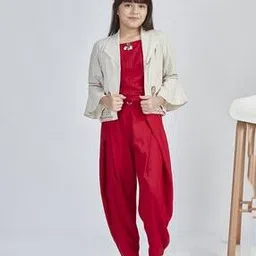 peppermint Girls Embroidered Pants with Top & Jacket Set-picture-13