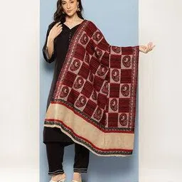 Women Paisley Woven Shawl  -image-30