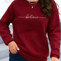 kashianxstyle Women Typographic Print Regular Fit Sweatshirt-picture-16