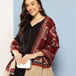 leia Women Paisley Woven Shawl with Contrast Border-picture-17