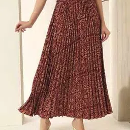 zwerlon x ag Women Floral Print A-Line Skirt-picture-11