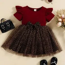 pixie n prince Girls Animal Print Fit & Flare Dress-picture-31