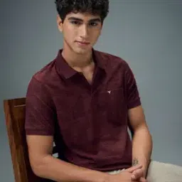 Men Printed Slim Fit Polo T-Shirt-image-2