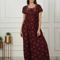 sweet dreams Women Floral Print Square-Neck Nightie-picture-23