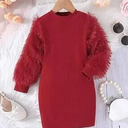 thoillling Girls Striped Round-Neck A-Line Dress-picture-51