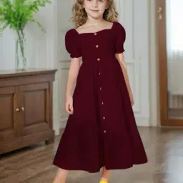 avsar trendz Girls Schiffli Embroidered Tiered Dress image 1