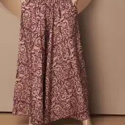 Women Floral Print Flared Skirt-image-42