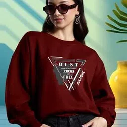 ausk Women Typographic Print Oversized Fit Sweatshirt-picture-32