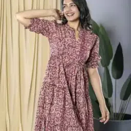 zwerlon x ag Women Floral Print A-Line Dress -picture-39