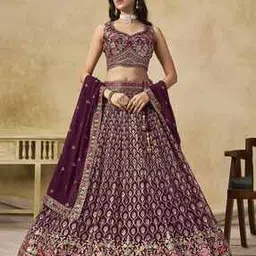 zeel clothing Women Embroidery Lehenga Choli Set with Dupatta-picture-25