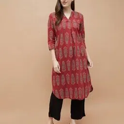 melange by lifestyle Women Printed Straight Kurta-picture-25