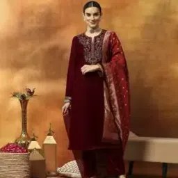 nayam by lakshita Women Embroidered Straight Kurta Set-picture-37