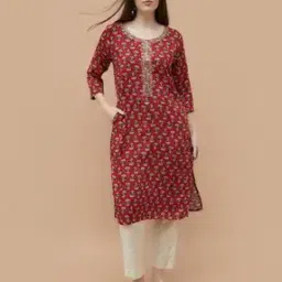 Women Cotton Printed Kurta-image-28