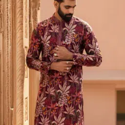 kisah Men Regular Fit Embroidery Long Kurta image 1