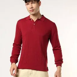 Men Chevron Knit Regular Fit Pullover-image-86