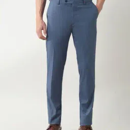 arrow Men Slim Fit Flat-Front Trousers image 1