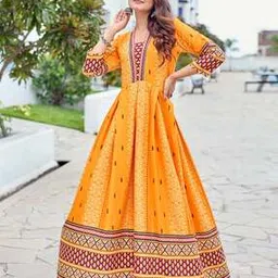 aradhna Women Geometric Anarkali Round-Neck Kurta-picture-17