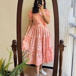 Women Floral Print Fit and Flare Dress-image-1