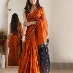 saree mall Women Traditional Saree With Blouse Piece image 1