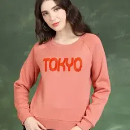 tokyo talkies Women Typographic Print Regular Fit Sweatshirt -picture-13