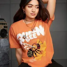 bewakoof Women Graphic Oversized Fit Round-Neck T-Shirt-picture-16