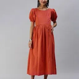swishchick Women Printed Fit & Flare Dress with Side Concealed Zipper-picture-42