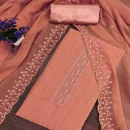 nyrika Women Embroidered 3-Piece Unstitched Dress Material-picture-13