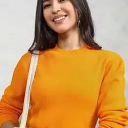 tokyo talkies Women Ribbed Round-Neck Pullover-picture-15