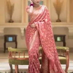 Women Banarasi Silk Traditional Saree-image-42