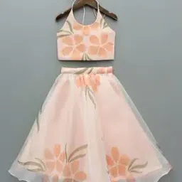 kidsflower Girls Floral Print Lehenga with Choli-picture-28