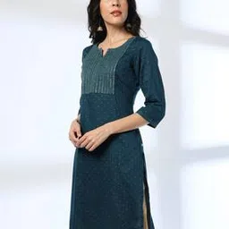 avaasa mix n' match Women Polka-Dot Print Straight Kurta-picture-33